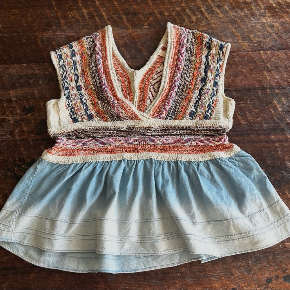 Anthropologie Pilcro Embroidered Bohemian Coachella Vibe‎ Denim